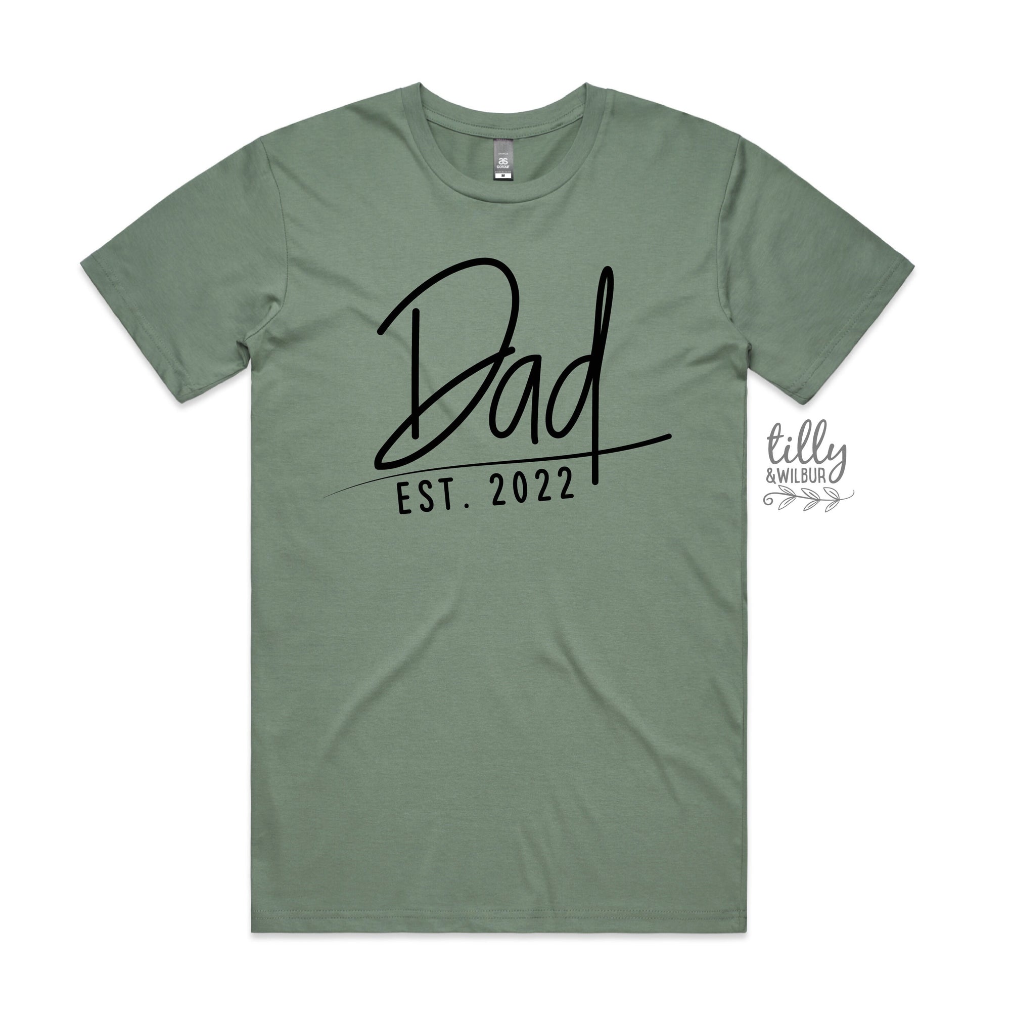 Dad Est. T-Shirt, Personalised Dad T-Shirt, Father's Day Gift, Men's Shirt Gift, Pregnancy Announcement Tee, New Dad Gift, Baby Shower Gift