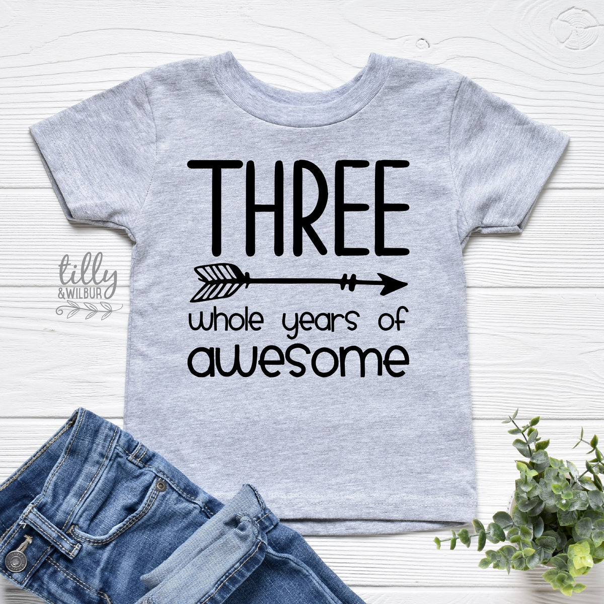 Three Whole Years Of Awesome Birthday T-Shirt, Boy&#39;s 3rd Birthday T-Shirt, Third Birthday Gift, 3rd Birthday Outfit, 3rd Birthday Boy Gift
