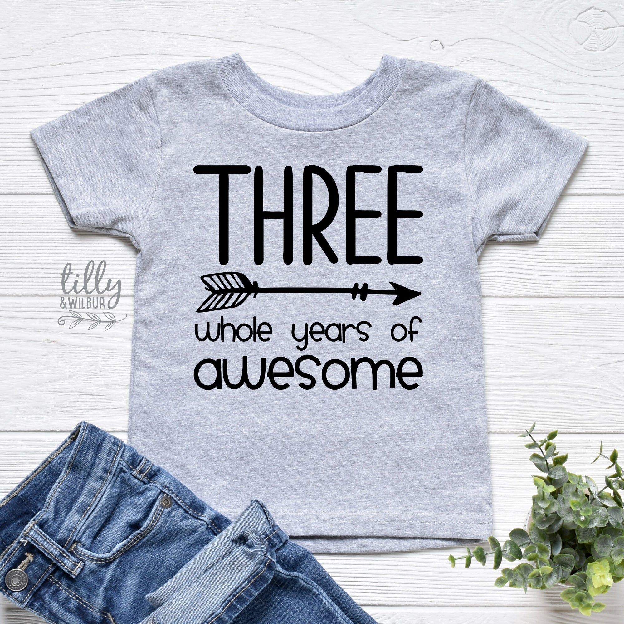Three Whole Years Of Awesome Birthday T-Shirt, Boy's 3rd Birthday T-Shirt, Third Birthday Gift, 3rd Birthday Outfit, 3rd Birthday Boy Gift