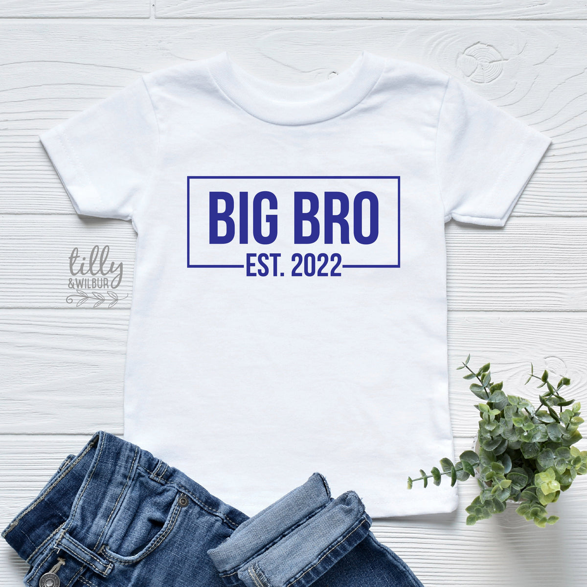 Big Brother T-Shirt, Big Bro Est, Promoted To Big Brother T-Shirt, Personalised Date, I&#39;m Going To Be A Big Brother, Pregnancy Announcement