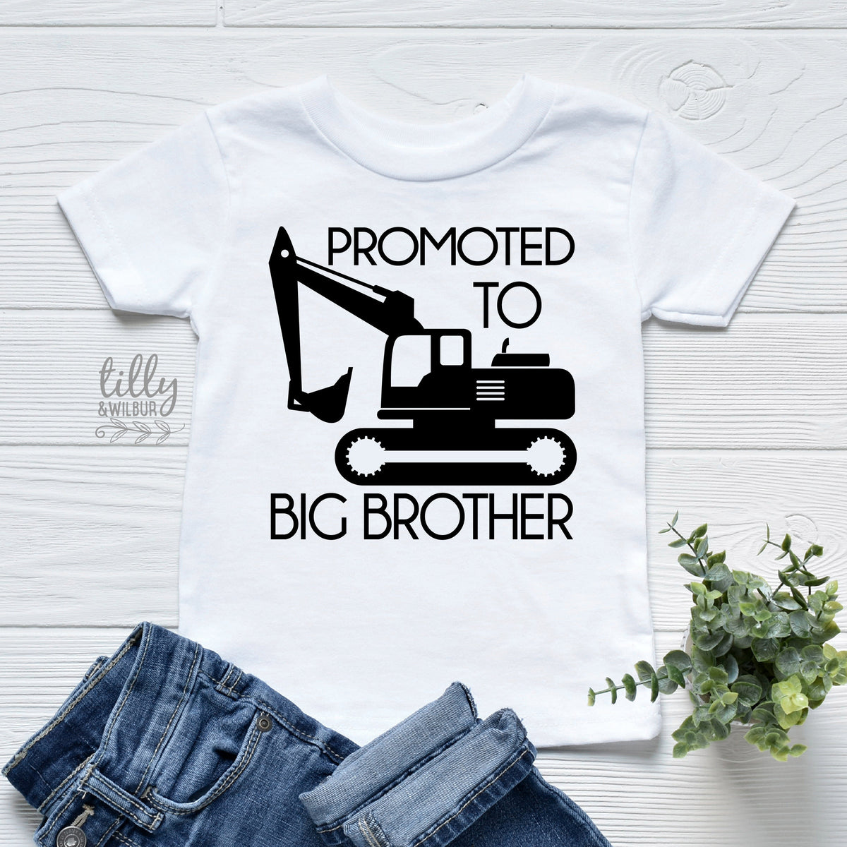 Big Brother T-Shirt, Promoted To Big Brother Shirt, Excavator T-Shirt, Digger T-Shirt, I&#39;m Going To Be A Big Brother, Pregnancy Announcement