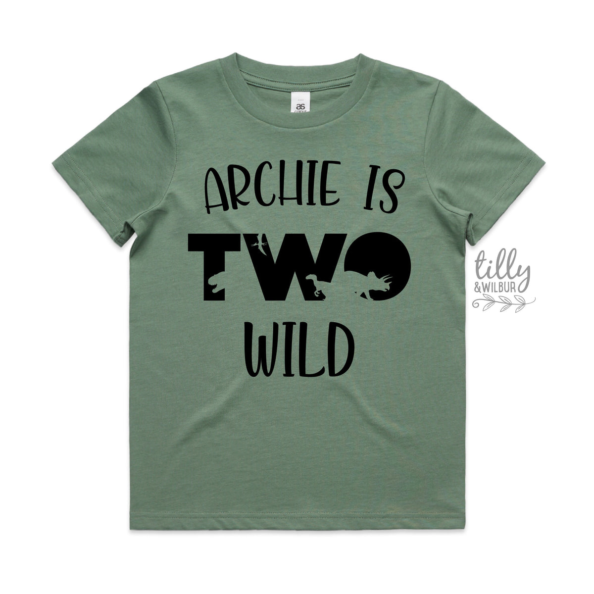 Two Wild Birthday T-Shirt, Two Wild Dinosaur T-Shirt, 2 Year Old Boy, Second Birthday Gift, 2nd Birthday Present, 2nd Birthday Outfit, Boy 2