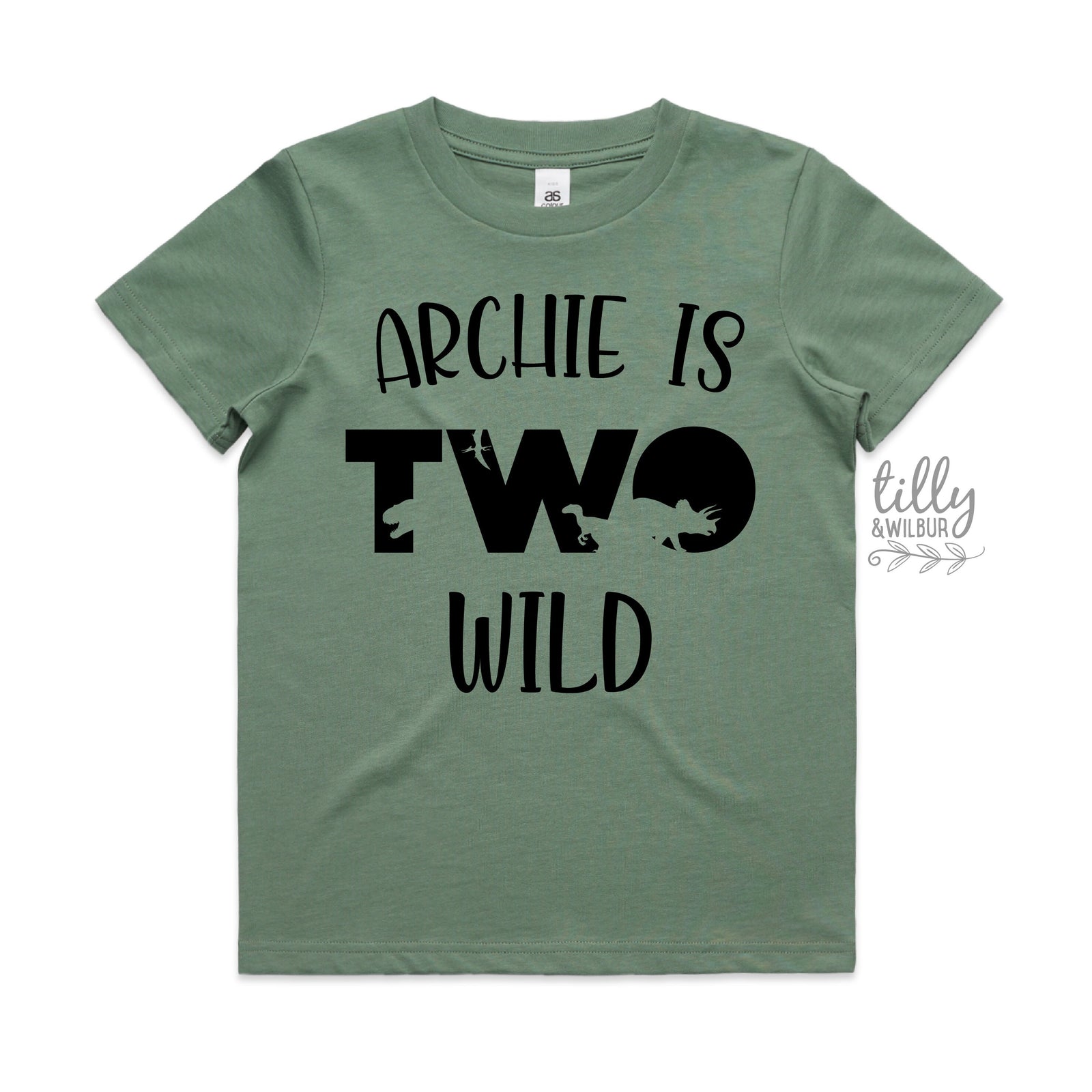 Two Wild Birthday T-Shirt, Two Wild Dinosaur T-Shirt, 2 Year Old Boy, Second Birthday Gift, 2nd Birthday Present, 2nd Birthday Outfit, Boy 2