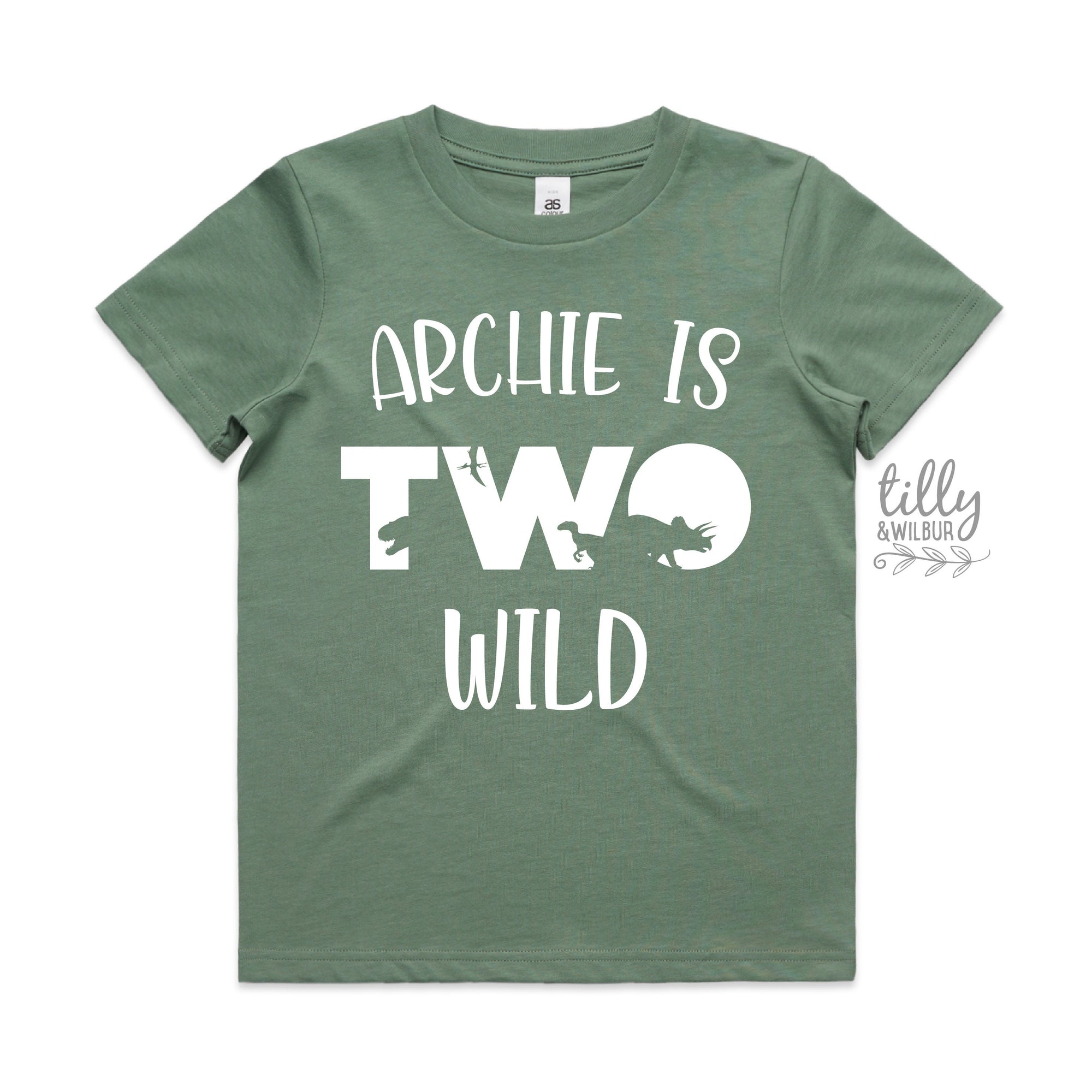 Two Wild Birthday T-Shirt, Two Wild Dinosaur T-Shirt, 2 Year Old Boy, Second Birthday Gift, 2nd Birthday Present, 2nd Birthday Outfit, Boy 2