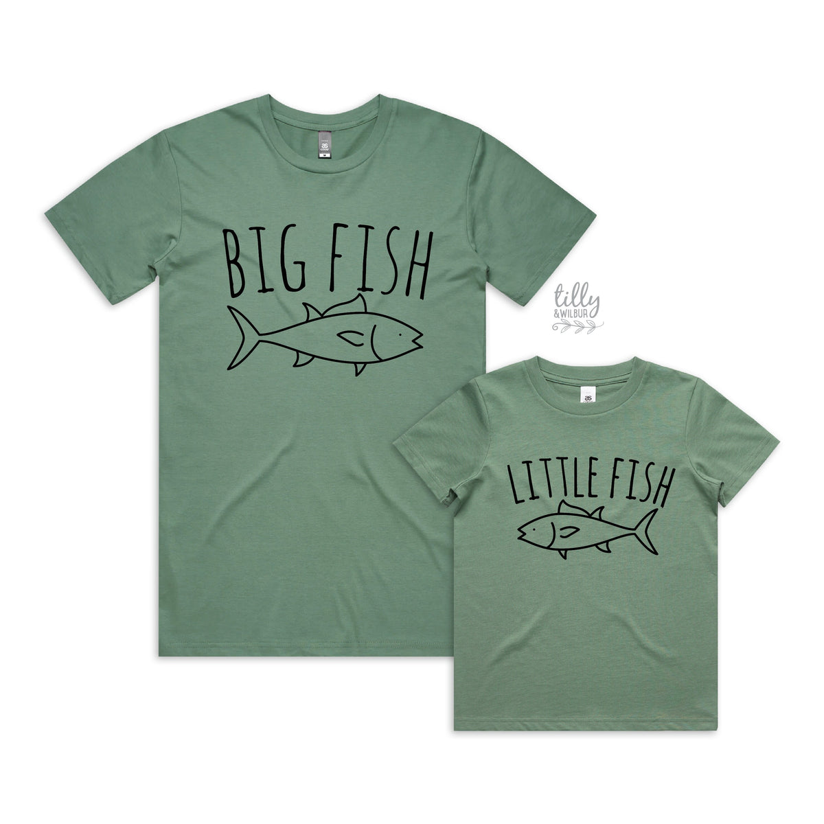 Big Fish Little Fish Father Son Matching Shirts, Big Fish Little Fish, Matching Dad And Baby, Matching Dad And Kid, Father&#39;s Day Gift, Daddy