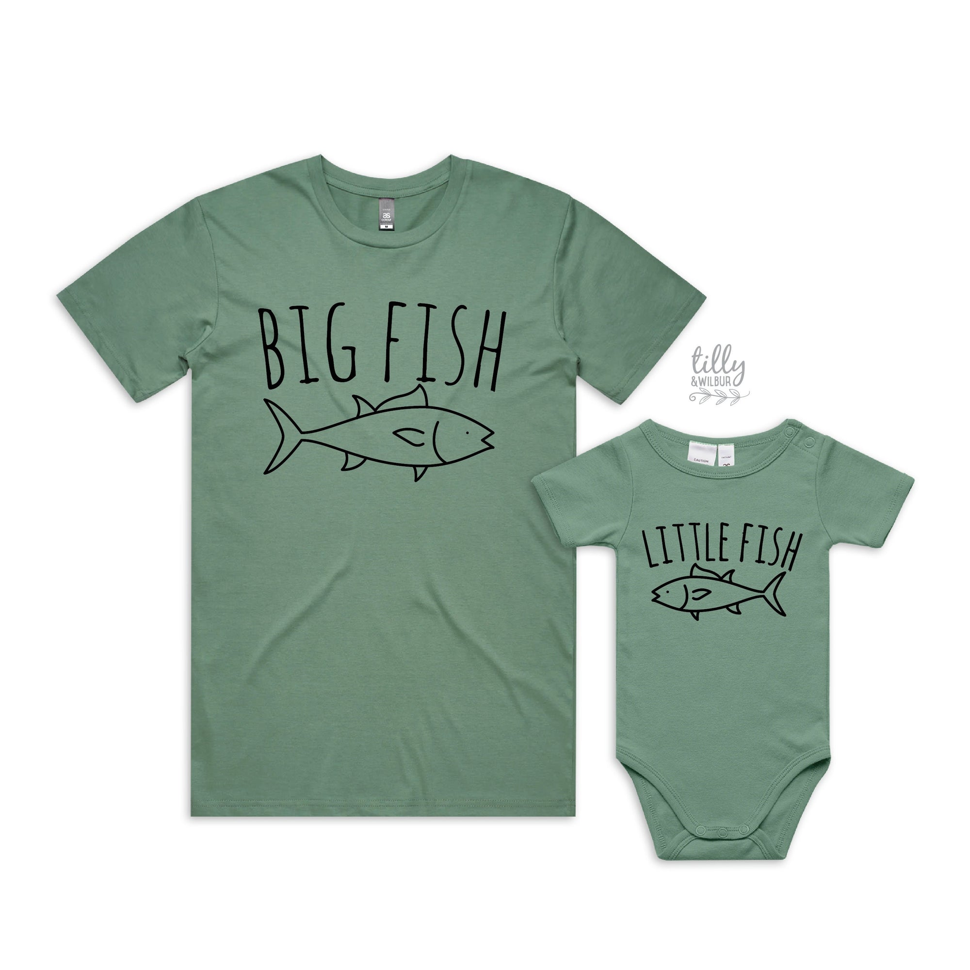 Big Fish Little Fish Father Son Matching Shirts, Big Fish Little Fish, Matching Dad And Baby, Matching Dad And Kid, Father's Day Gift, Daddy