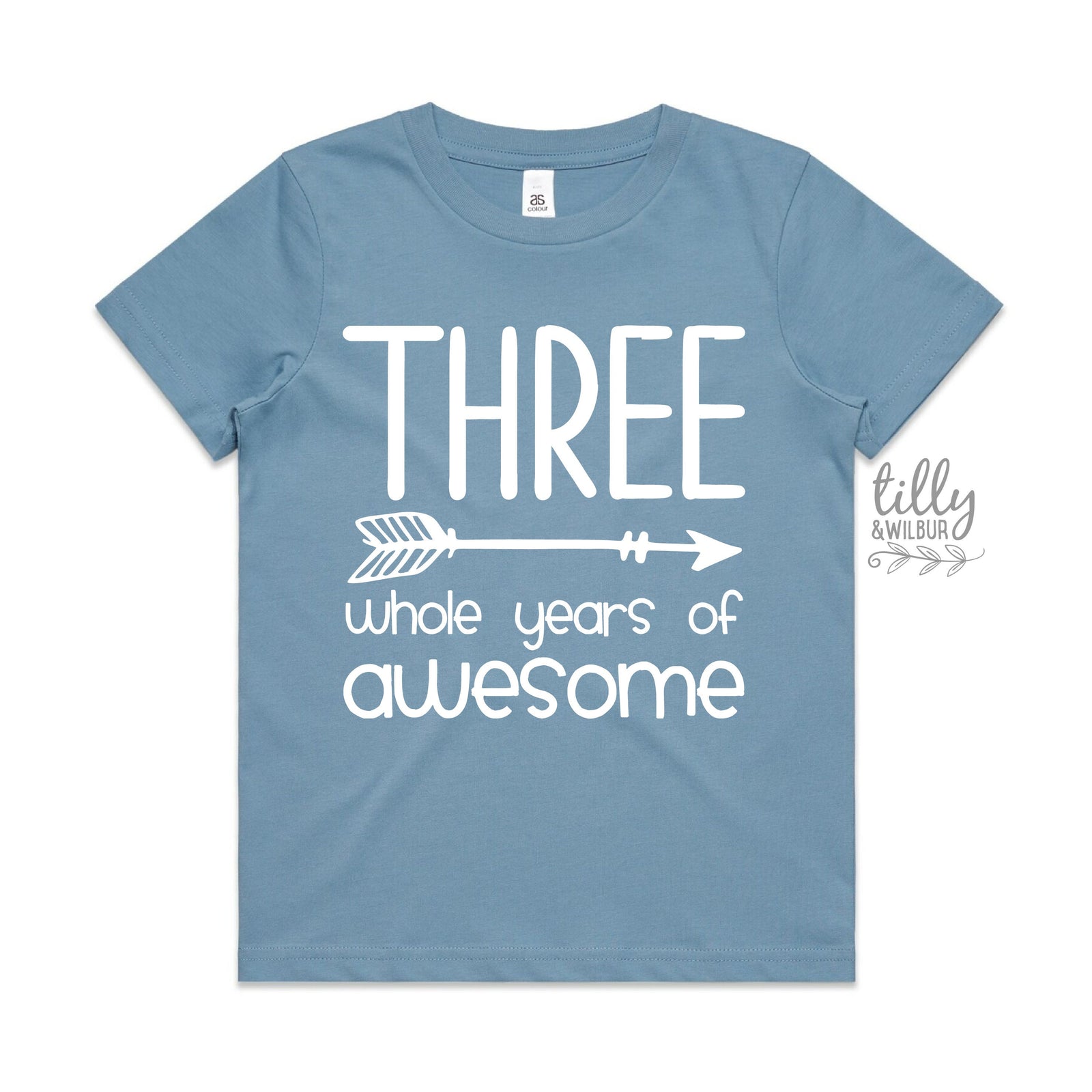 Three Whole Years Of Awesome Birthday T-Shirt, Boy's 3rd Birthday T-Shirt, Third Birthday Gift, 3rd Birthday Outfit, 3rd Birthday Boy Gift