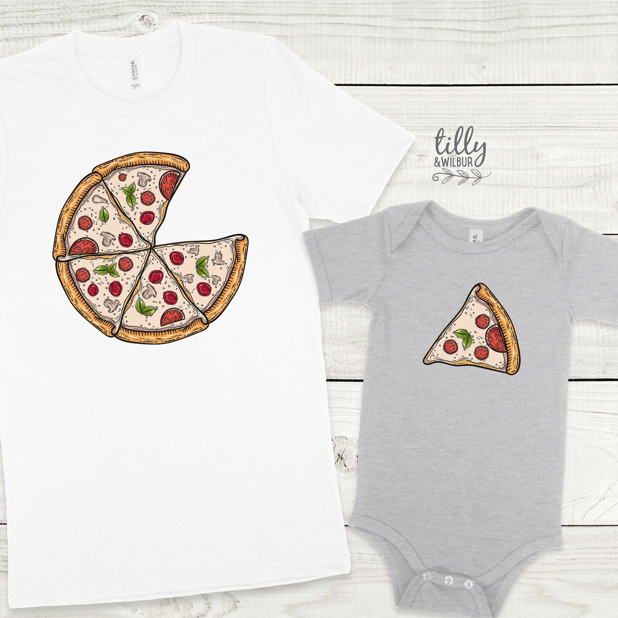 Matching Pizza Slice Family T-Shirts, Father And Son, Mother And Daughter, Matching Dad Baby, Daddy Daughter, Father's Day Gift, Newborn
