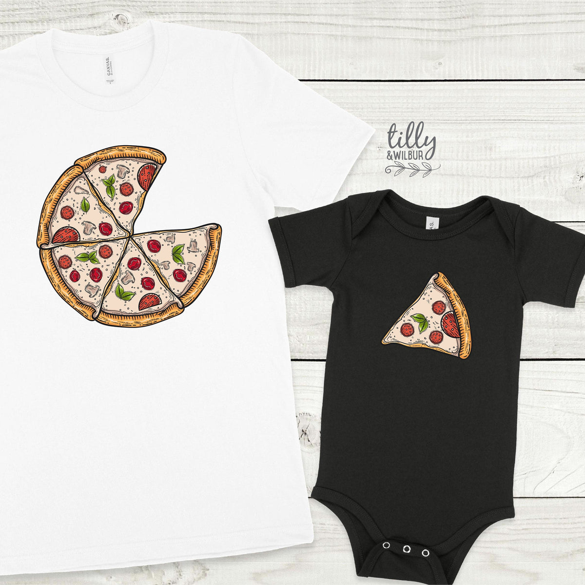 Matching Pizza Slice Family T-Shirts, Father And Son, Mother And Daughter, Matching Dad Baby, Daddy Daughter, Father&#39;s Day Gift, Newborn