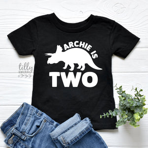 Two T-Shirt, Triceratops T-Shirt, Two Birthday T-Shirt, 2nd Birthday T-Shirt, 2nd Birthday Shirt, Dinosaur Party Theme, Dinosaur Birthday