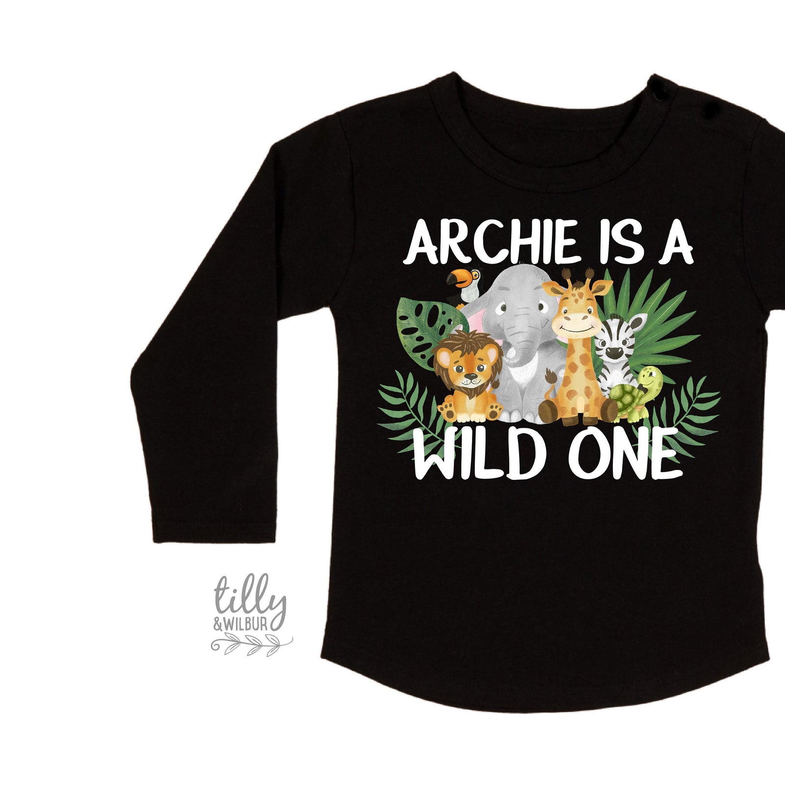 Safari Animal First Birthday T-Shirt, Safari Baby Birthday Gift, 1st Birthday Boy T-Shirt, 1st Birthday Baby Outfit, Jungle Animal Theme