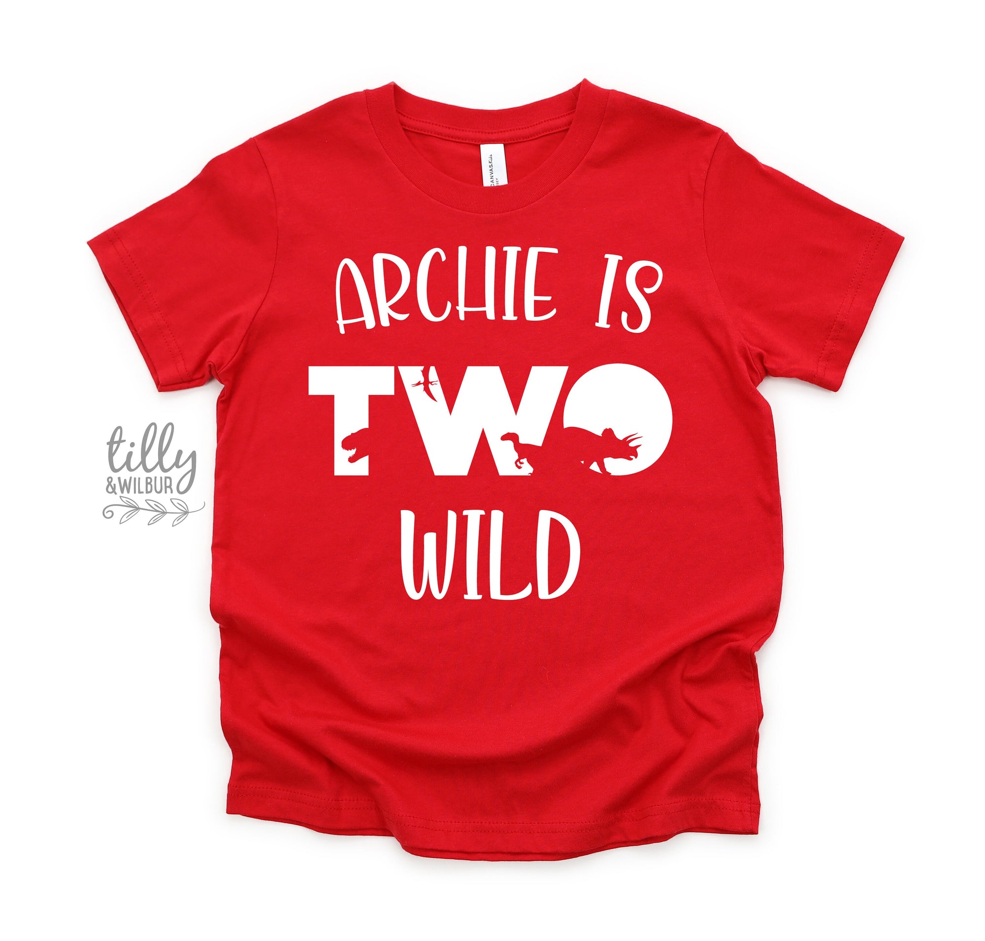 Two Wild Birthday T-Shirt, Two Wild Dinosaur T-Shirt, 2 Year Old Boy, Second Birthday Gift, 2nd Birthday Present, 2nd Birthday Outfit, Boy 2