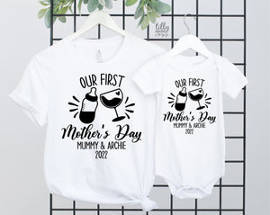 Our First Mother's Day 2022 Matching Outfits, Personalised Mother's Day Gift, 1st Mother's Day Gift, / Mummy And Me T-Shirts, Mothers Day