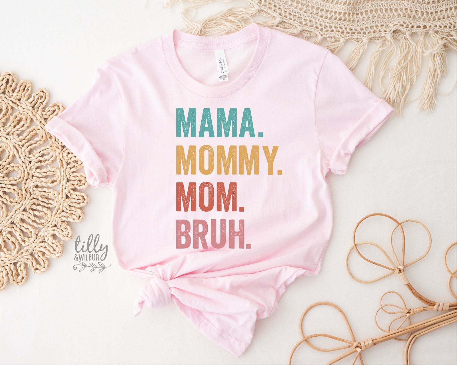 Mama Mommy Mom Bruh T-Shirt, Funny Mum T-Shirt, Navy Mother's Day T-Shirt, Motherhood Tee, Mothers Day Gift, Gift For Mom, Mama T-Shirt