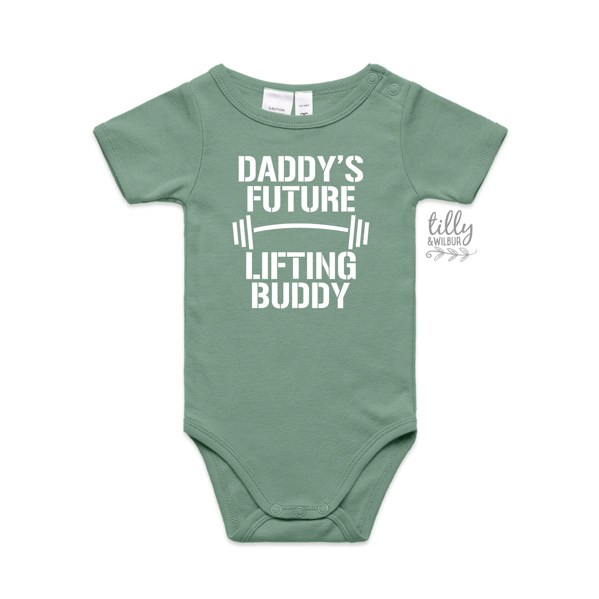 Daddy&#39;s Future Lifting Buddy, Daddy Bodysuit, Daddy Baby Clothes, New Dad Gift, Dad Gym, Dad Workout, Pregnancy Announcement, Baby Reveal