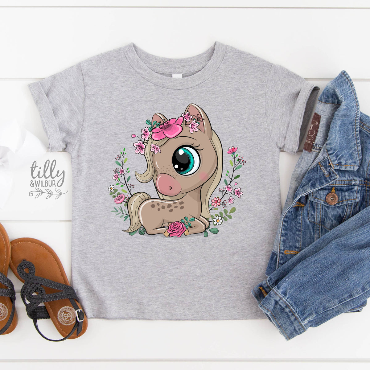 Horse T-Shirt, Girl's Horse T-Shirt, Equestrian Gift, Horse Riding T-Shirt, Just A Girl Who Loves Horses, Birthday Gift For Girl, Pony Club