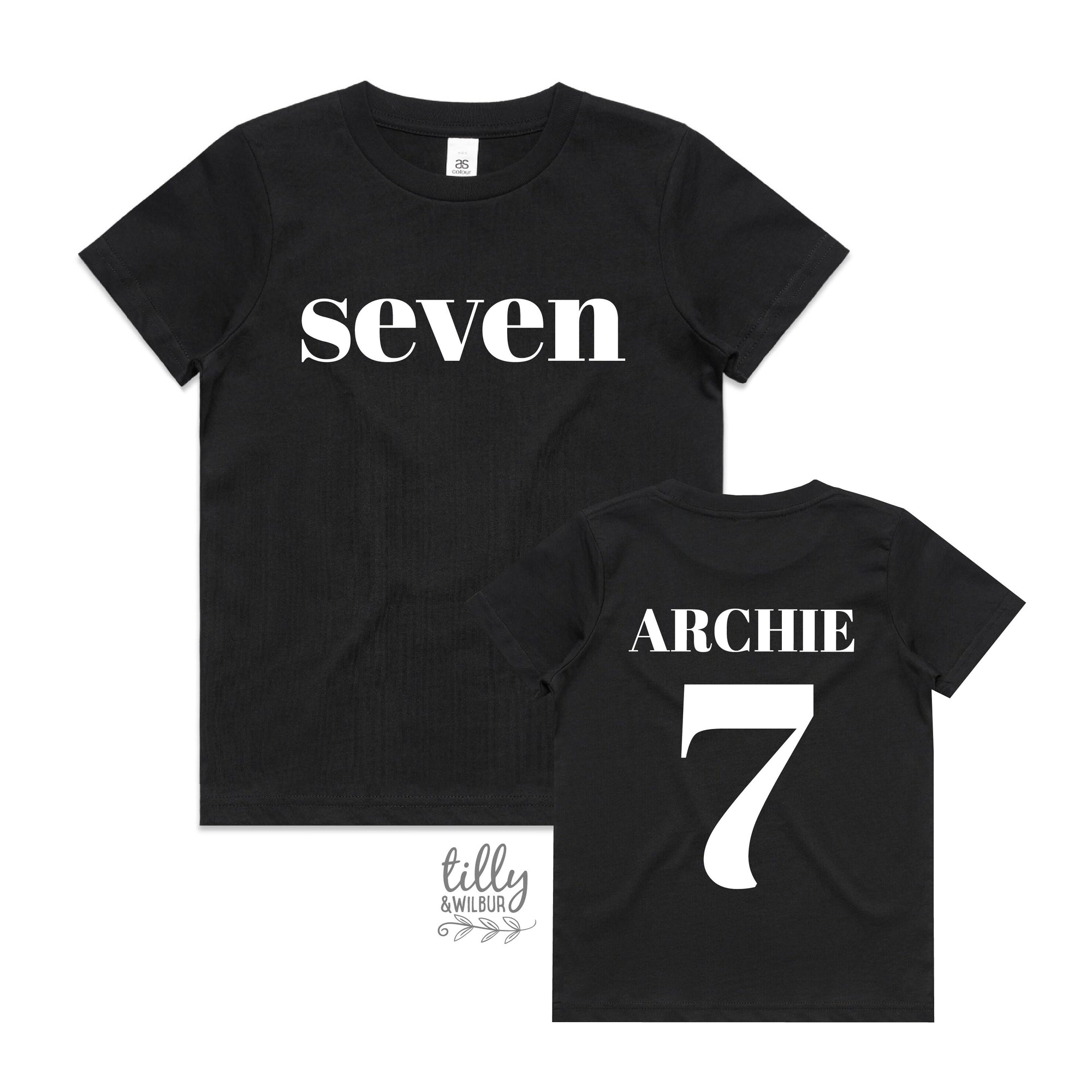 Seven T-Shirt, Seven Year Old Birthday T-Shirt, 7th Birthday Gift, Boy's 7th Birthday T-Shirt, I Am Seven, Birthday Boy,  Happy 7th Birthday