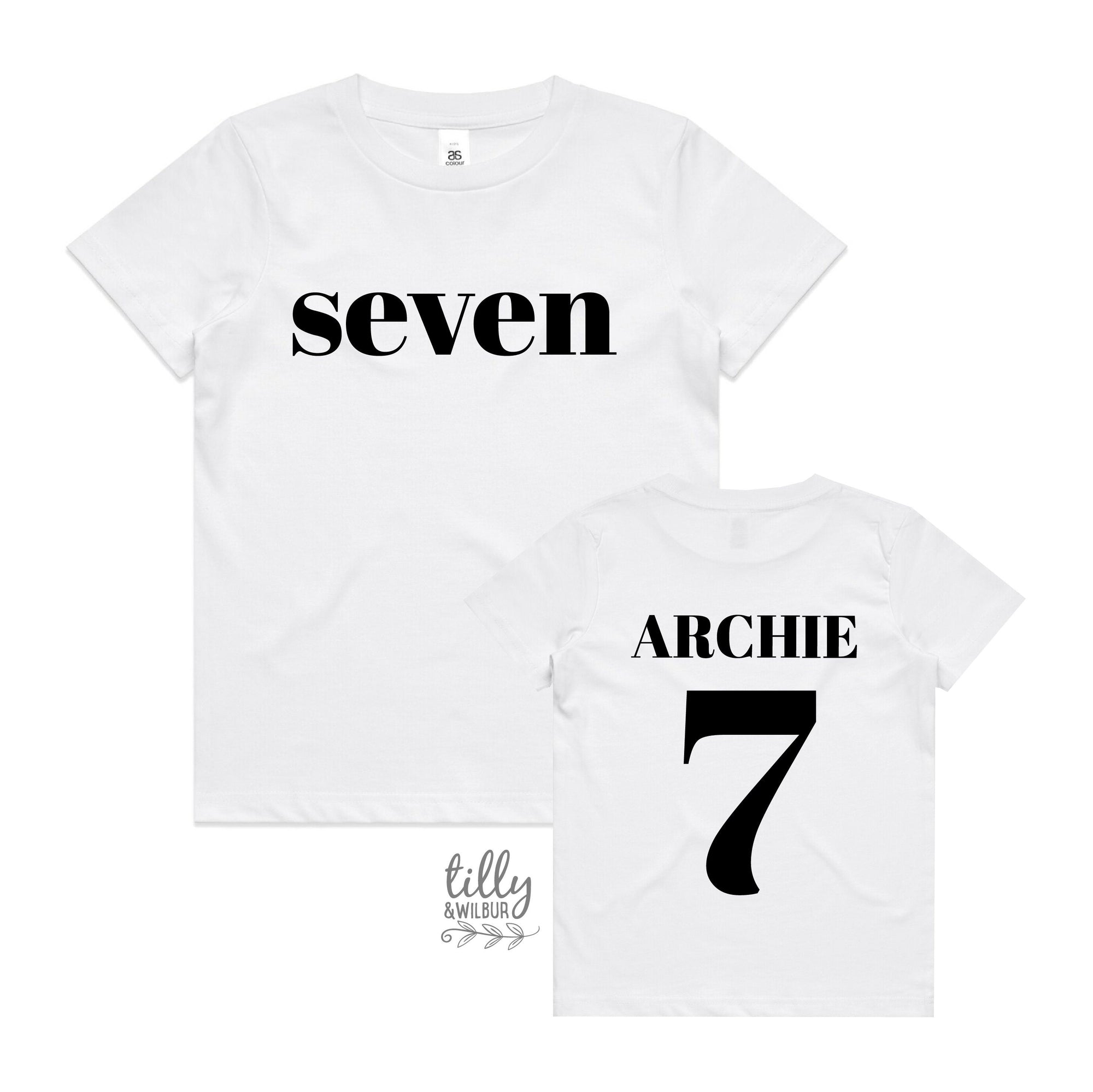 Seven T-Shirt, Seven Year Old Birthday T-Shirt, 7th Birthday Gift, Boy's 7th Birthday T-Shirt, I Am Seven, Birthday Boy,  Happy 7th Birthday