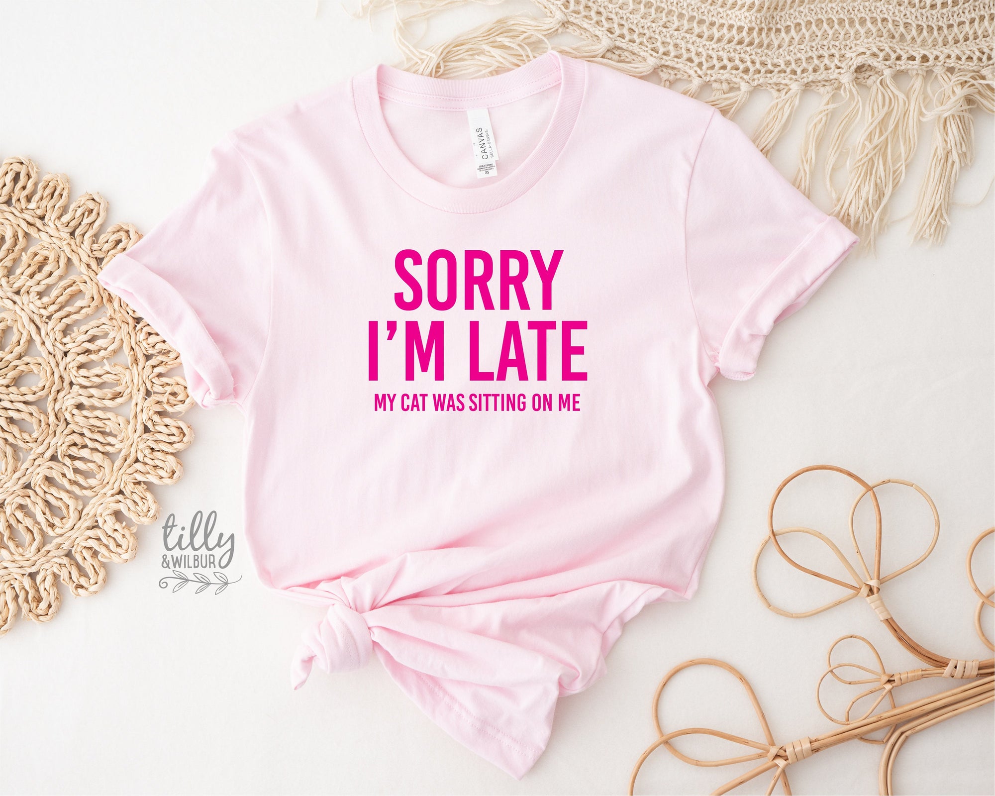 Cat T-Shirt, Sorry I'm Late The Cat Was Sitting On Me T-Shirt, Funny Cat T-Shirt, Kitty Tee, Kitten T-Shirt, I Love Cats T-Shirt, Cat Lover