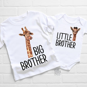 Big Brother Little Brother Set, Matching Sibling Outfits, Sibling T-Shirt, Big Sister Shirt, Little Brother Bodysuit, New Baby Gift, Newborn