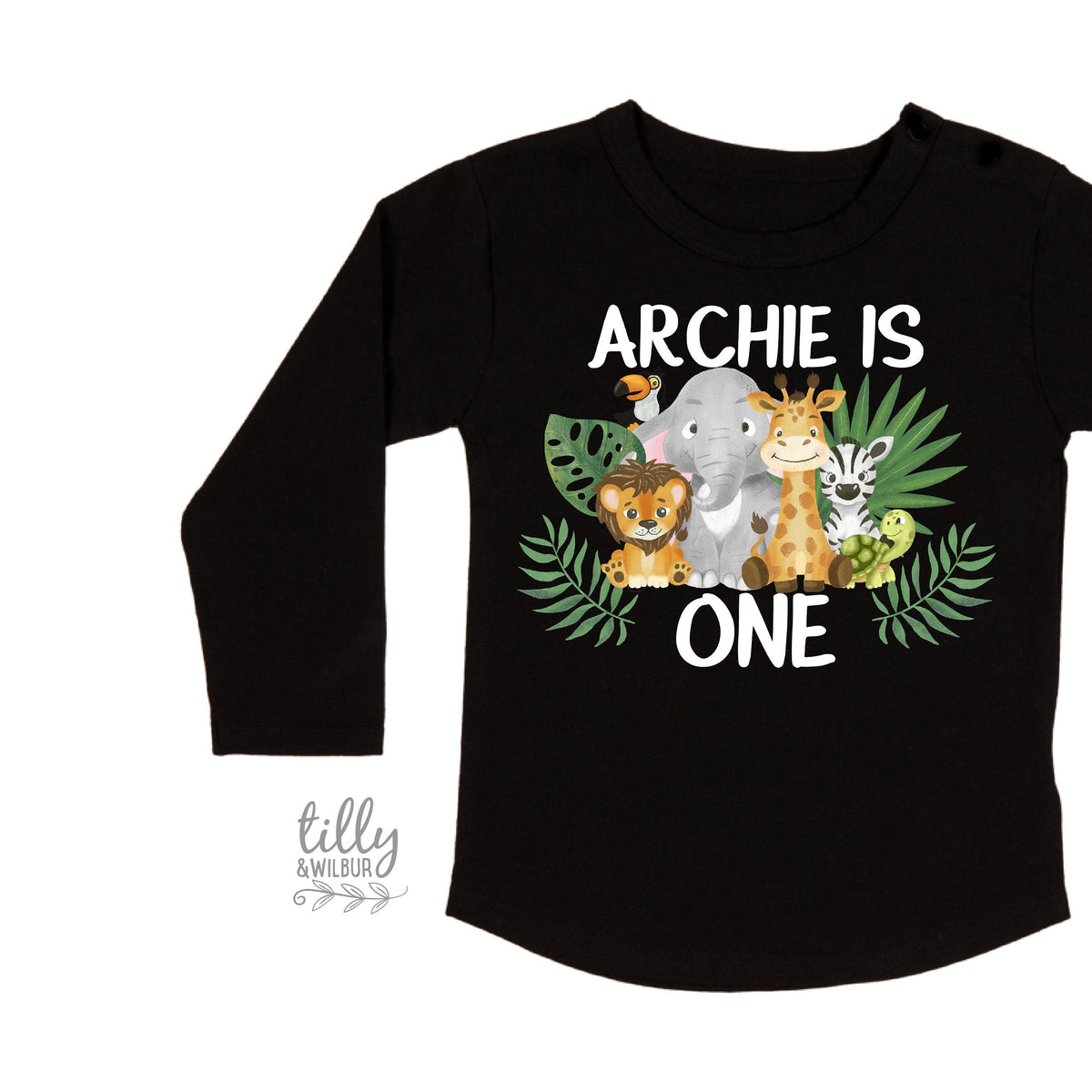 Safari Animal First Birthday T-Shirt, Safari Baby Birthday Gift, 1st Birthday Boy T-Shirt, 1st Birthday Baby Outfit, Jungle Animal Theme