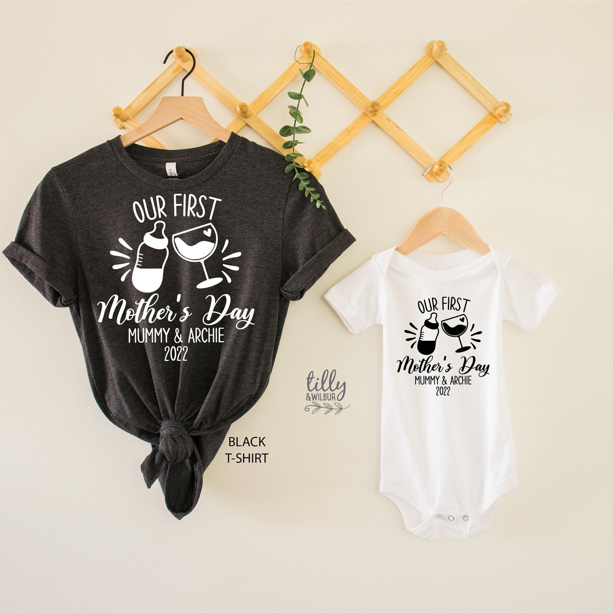 Our First Mother&#39;s Day 2022 Matching Outfits, Personalised Mother&#39;s Day Gift, 1st Mother&#39;s Day Gift, Mummy And Me T-Shirts, Mothers Day Gift