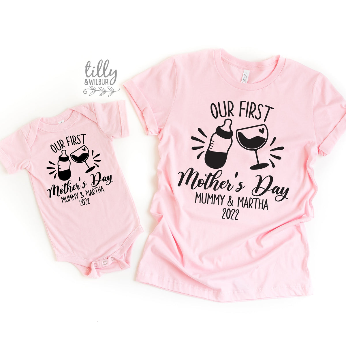Our First Mother&#39;s Day 2022 Matching Outfits, Personalised Mother&#39;s Day Gift, 1st Mother&#39;s Day Gift, Mummy And Me T-Shirts, Mothers Day Gift