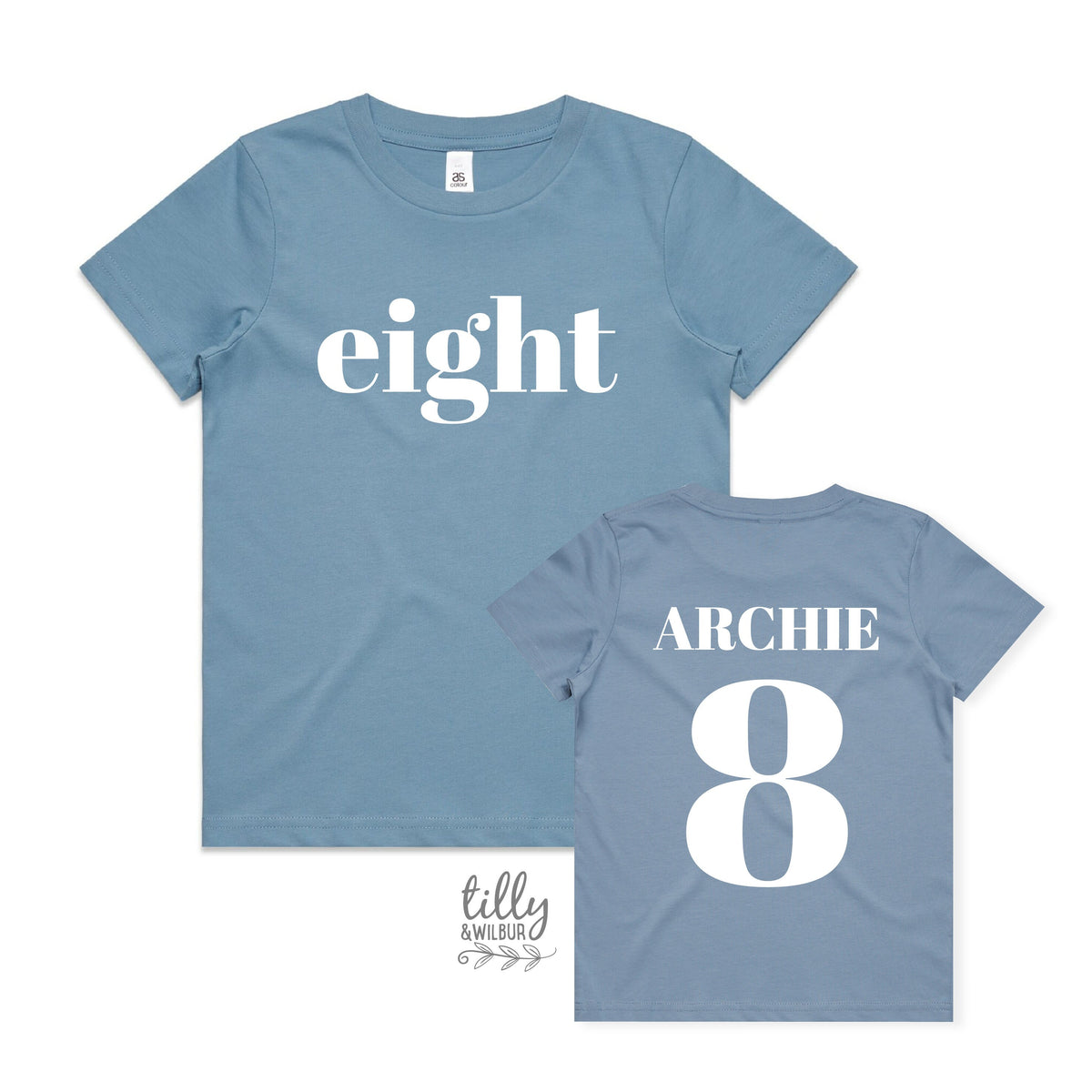 Eight T-Shirt, Eight Year Old Birthday T-Shirt, 8th Birthday Gift, Boy&#39;s 8th Birthday T-Shirt, I Am Eight, Birthday Boy,  Happy 8th Birthday