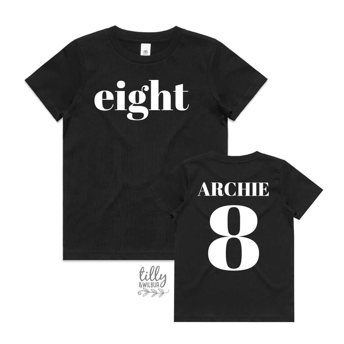 Eight T-Shirt, Eight Year Old Birthday T-Shirt, 8th Birthday Gift, Boy&#39;s 8th Birthday T-Shirt, I Am Eight, Birthday Boy,  Happy 8th Birthday