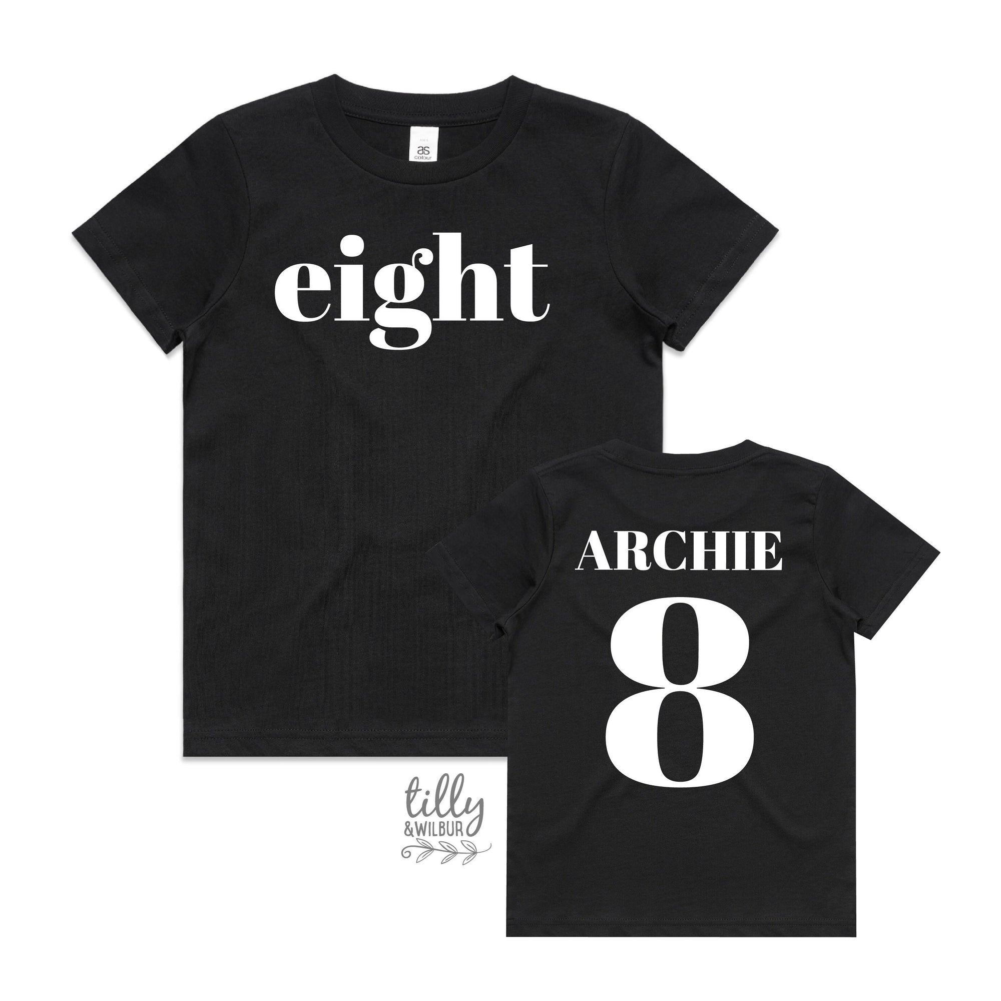 Eight T-Shirt, Eight Year Old Birthday T-Shirt, 8th Birthday Gift, Boy's 8th Birthday T-Shirt, I Am Eight, Birthday Boy,  Happy 8th Birthday