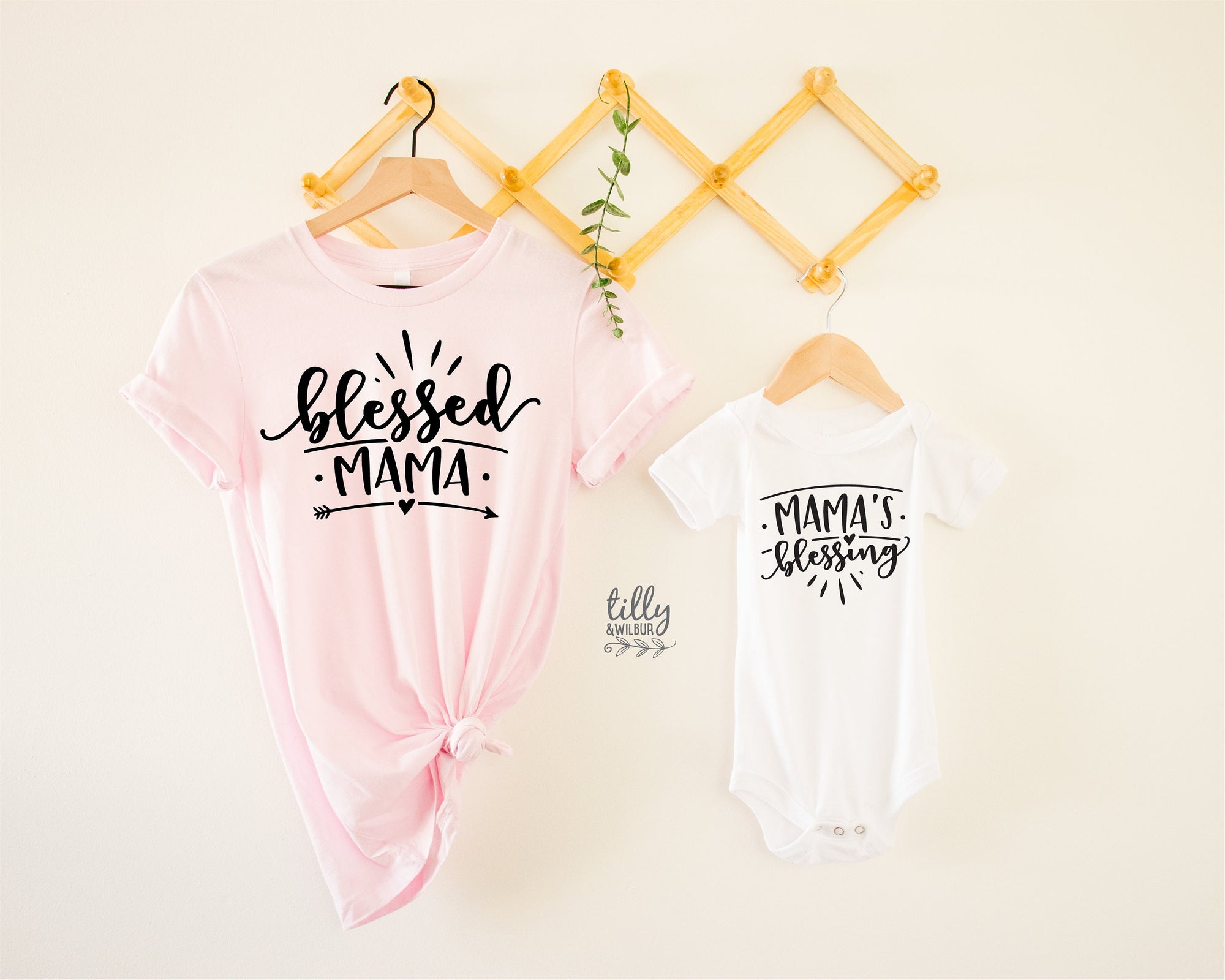 Mummy and Me Matching Shirts, Blessed Mama Shirt, Mama's Blessing, Mother Daughter, Mother Son Shirt, Baby Shower Gift, Mothers Day Gift