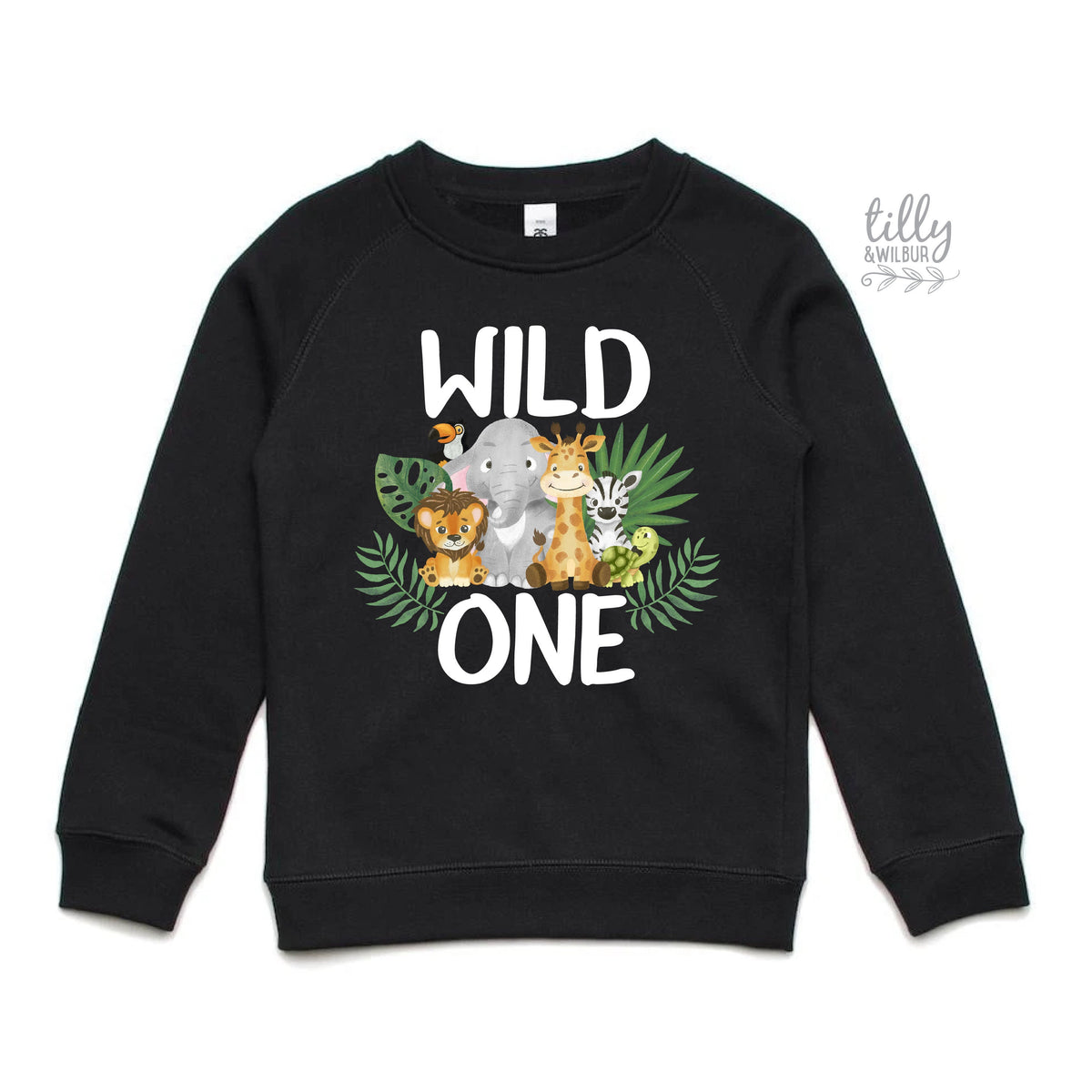 Wild One Safari First Birthday Jumper, Safari Baby Birthday Gift, 1st Birthday Boy Hoodie, 1st Birthday Baby Outfit, Jungle Animal Theme