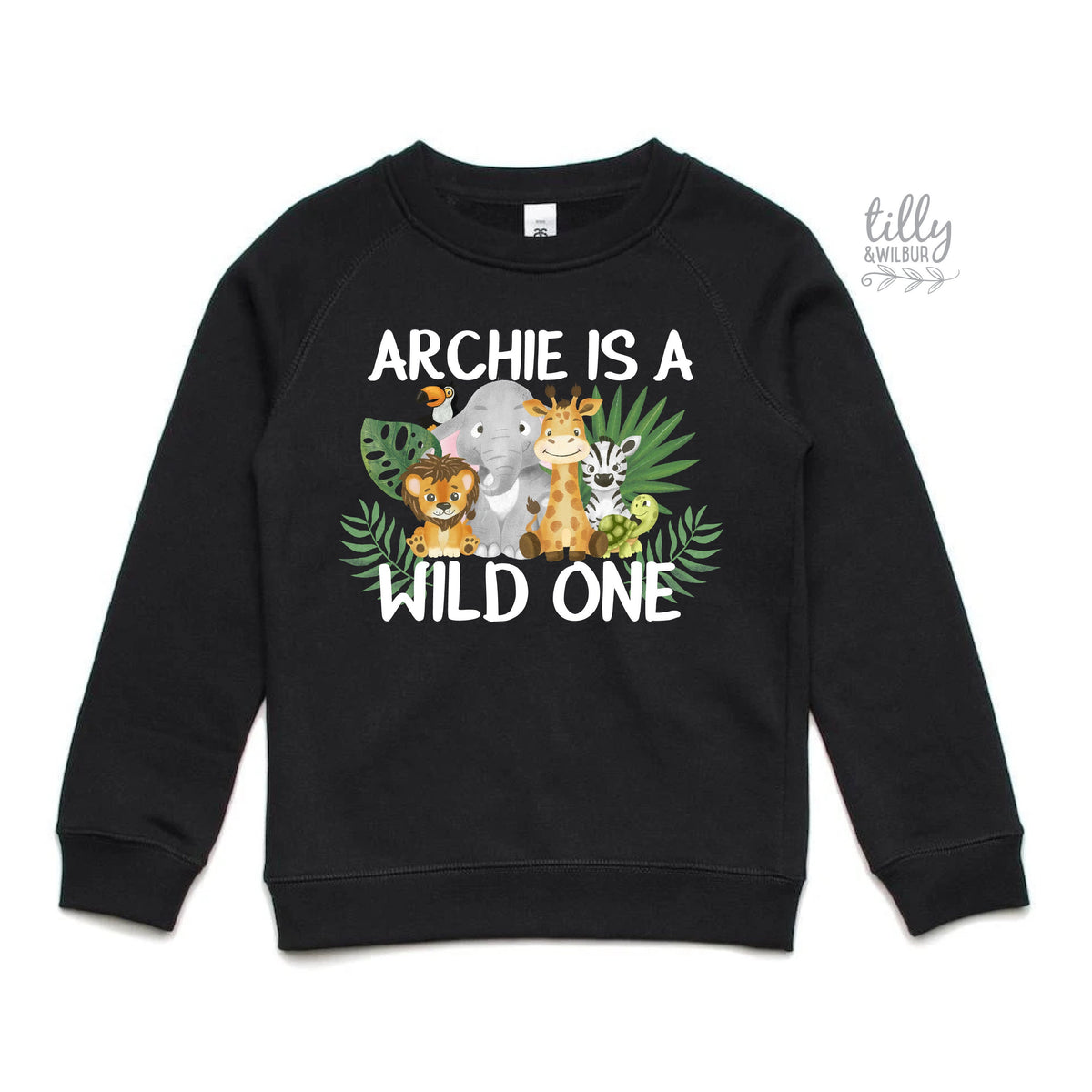 Wild One Safari First Birthday Jumper, Safari Baby Birthday Gift, 1st Birthday Boy Hoodie, 1st Birthday Baby Outfit, Jungle Animal Theme