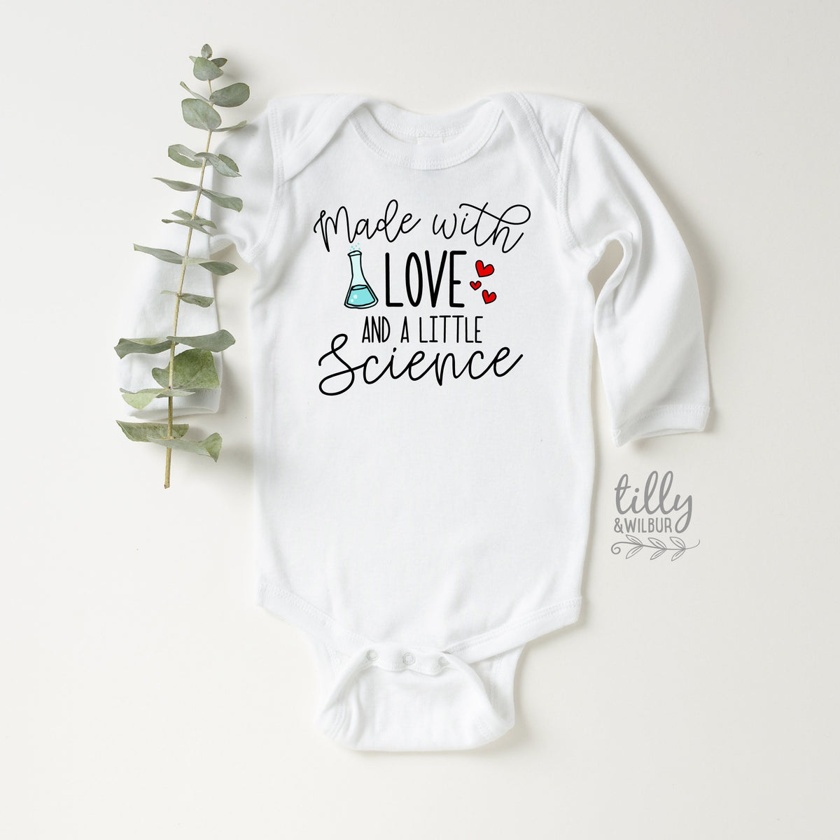 Made With A Lot Of Love And A Little Science Baby Bodysuit, Pregnancy Announcement Onesie, IVF Baby Gift, Worth The Wait, Miracle Baby Gift