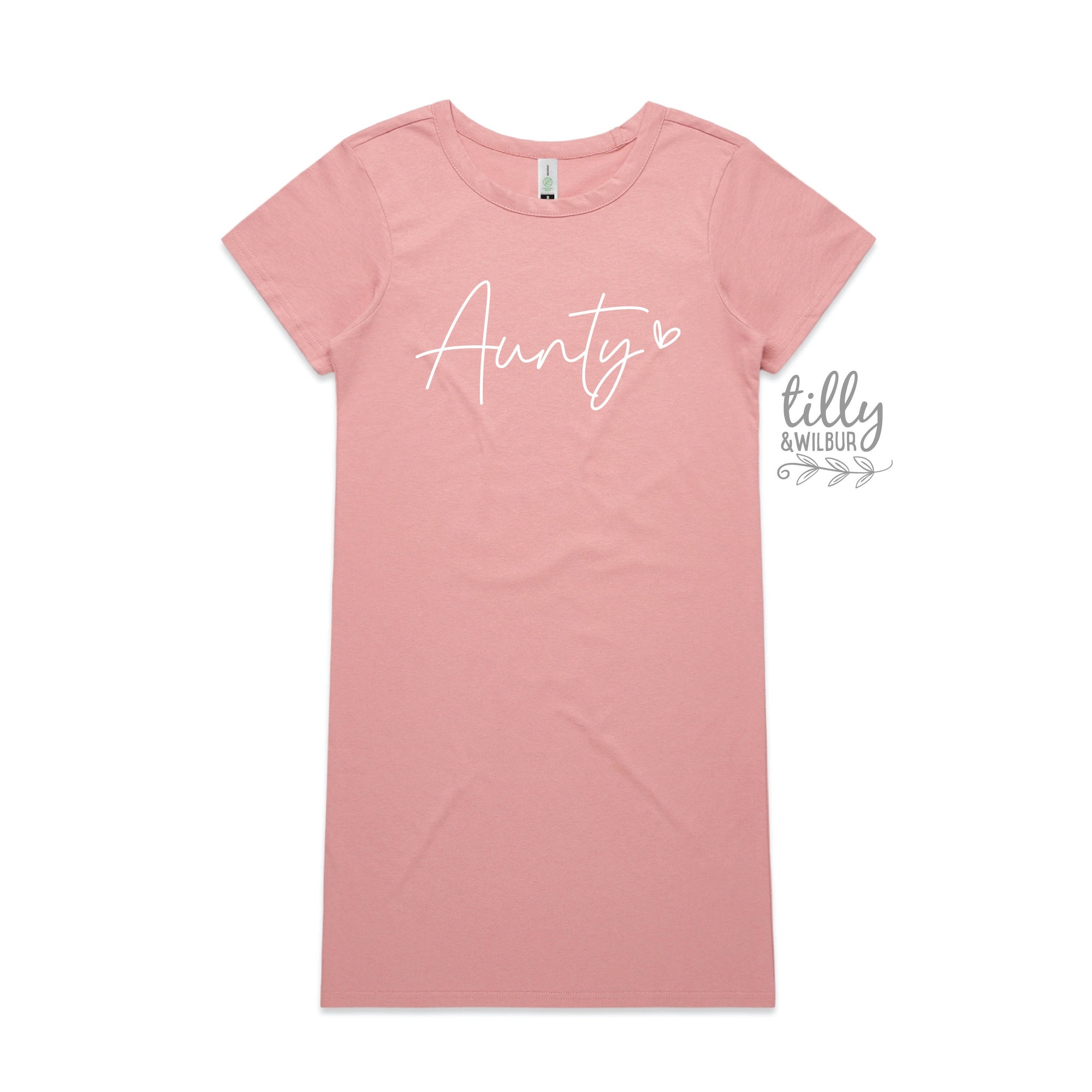 Aunty T-Shirt Dress, Pregnancy Announcement T-Shirt, I'm Going To Be An Aunty, Baby Shower Gift, Aunty, Auntie, Sister Gift, Women's Dress