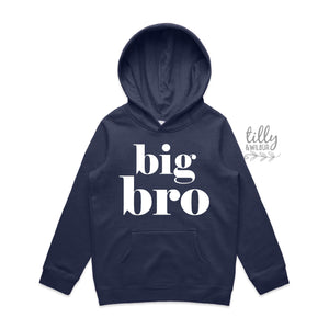 Big Bro Hoodie, Promoted To Big Brother Jumper, Big Brother Sweatshirt, I'm Going To Be A Big Brother, Pregnancy Announcement MIDNIGHT BLUE