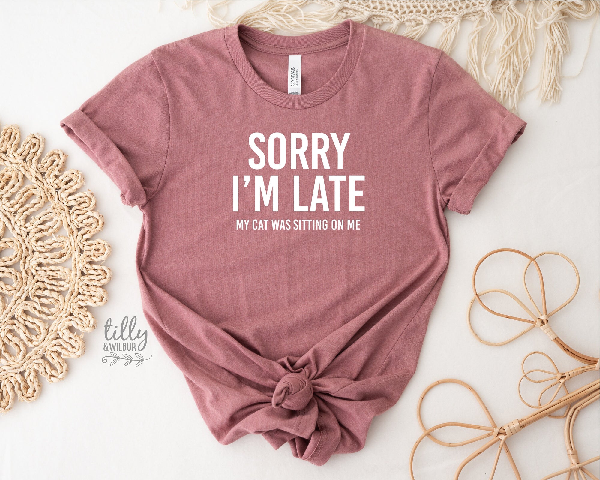 Cat T-Shirt, Sorry I'm Late The Cat Was Sitting On Me T-Shirt, Funny Cat T-Shirt, Kitty Tee, Kitten T-Shirt, I Love Cats T-Shirt, Cat Lover