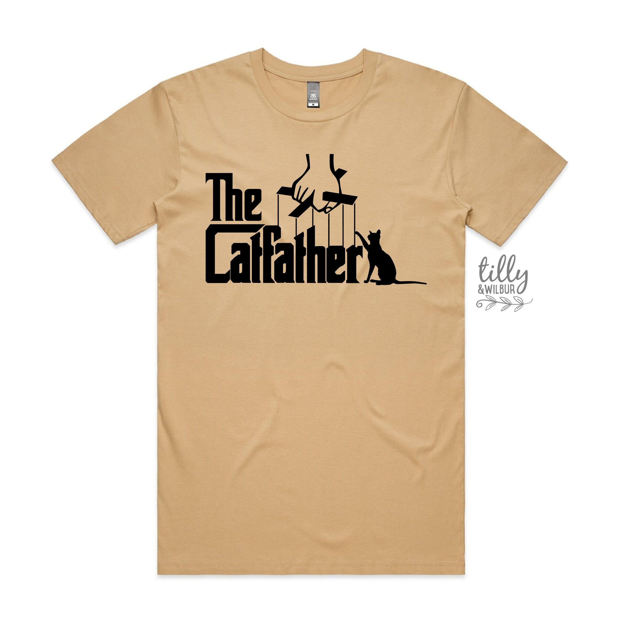 The Catfather T-Shirt, Cat T-Shirt, Funny Cat T-Shirt, Kitty Shirt, Kitten T-Shirt, I Love Cats T-Shirt, Animal Lover, Funny Men's T-Shirt