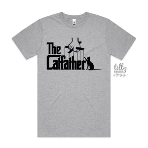 The Catfather T-Shirt, Cat T-Shirt, Funny Cat T-Shirt, Kitty Shirt, Kitten T-Shirt, I Love Cats T-Shirt, Animal Lover, Funny Men's T-Shirt
