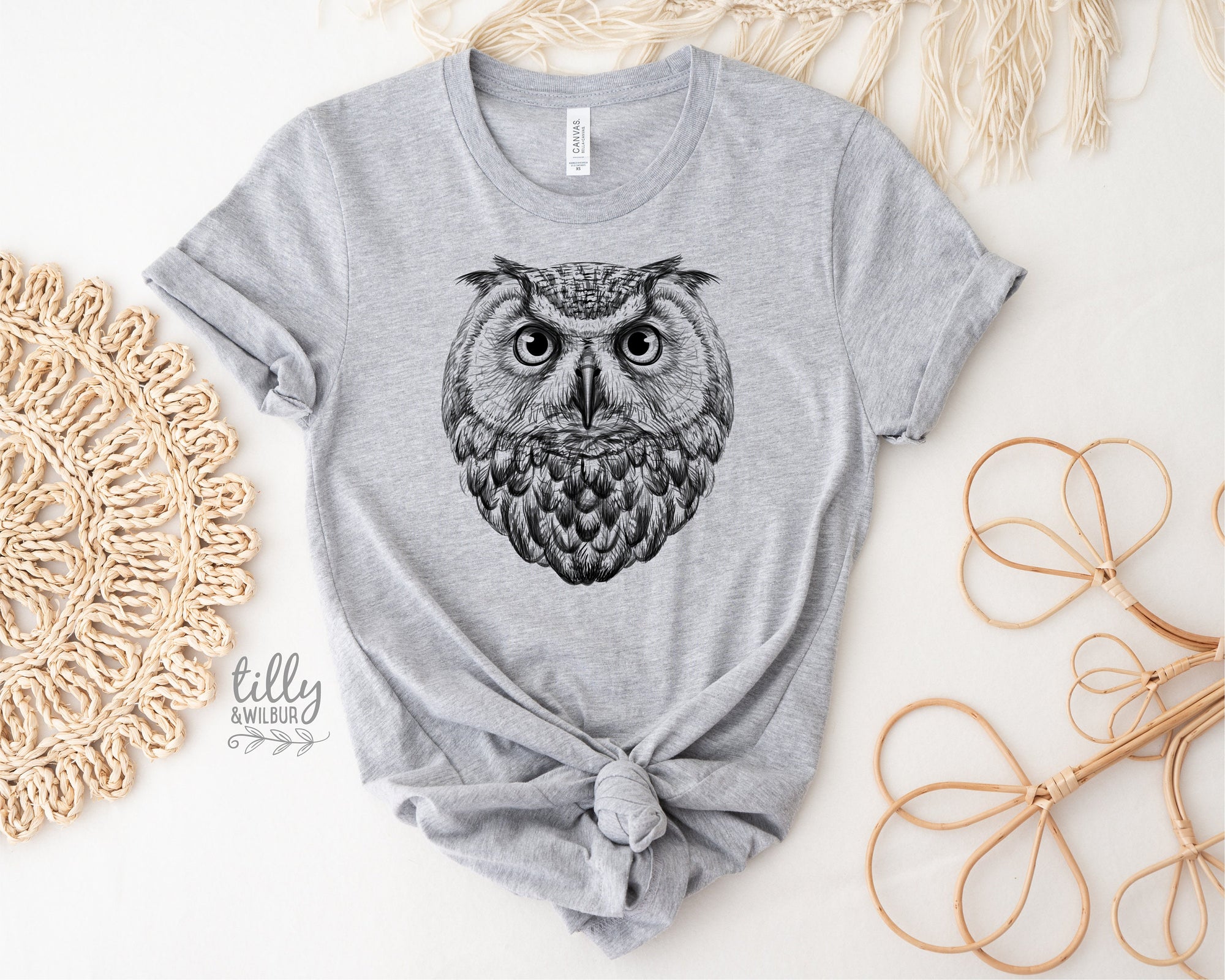 Owl T-Shirt, Women's Owl T-Shirt, Bird Print, Bird Lover Gift, Birdwatcher T-Shirt, Night Owl T-Shirt, Graphic Tee, , Owl Art, Owl Drawing