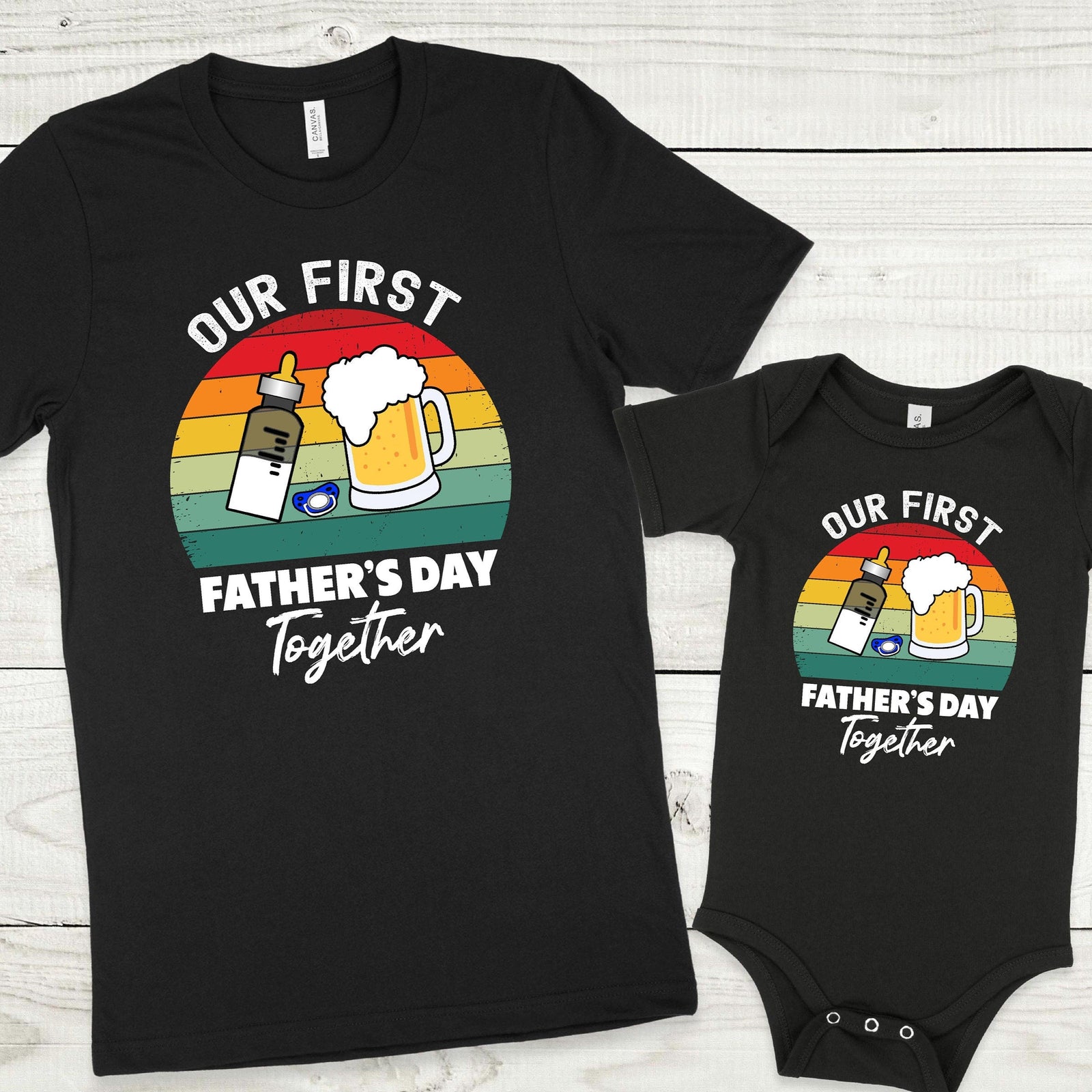 Our First Father's Day Together Matching Outfits, Drinking Buddies Matching Shirts, Daddy Daughter, 1st Father's Day, Father's Day Gift