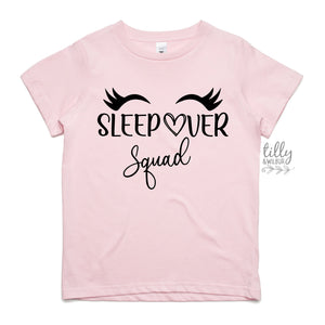 Sleepover Squad T-Shirt, Sleepover T-Shirt, Squad T-Shirt, Eyelashes T-Shirt, Slumber Party T-Shirt,  Slumber Party Squad T-Shirt, Girl Gang