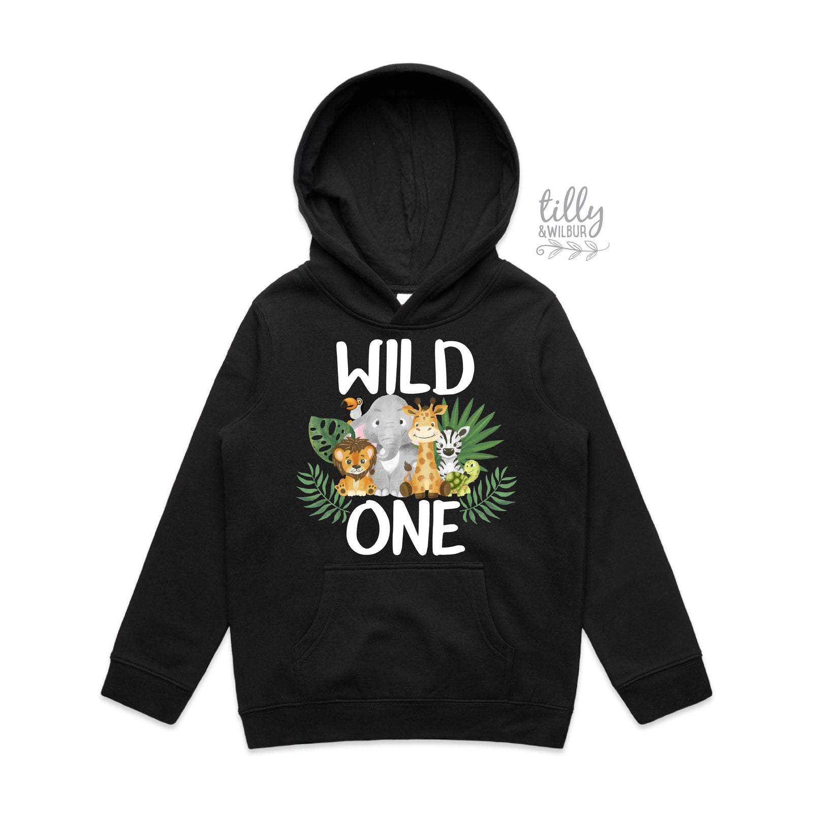 Wild One Safari First Birthday Jumper, Safari Baby Birthday Gift, 1st Birthday Boy Hoodie, 1st Birthday Baby Outfit, Jungle Animal Theme