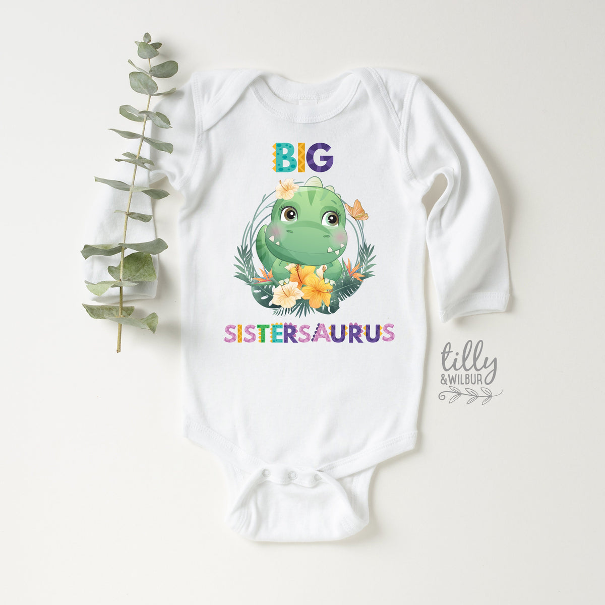 Big Sister Onesie, Big Sister Announcement, Big Sister Gift, Pregnancy Announcement Bodysuit, I'm Going To Be A Big Sister Dinosaur Shirt