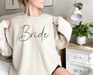 Bride Jumper, Bride Sweater, Bridal Crew Neck, Just Married Sweatshirt, Future Mrs Tee, Honeymoon Gift, Bride Gift, Wedding Gift, Oversized