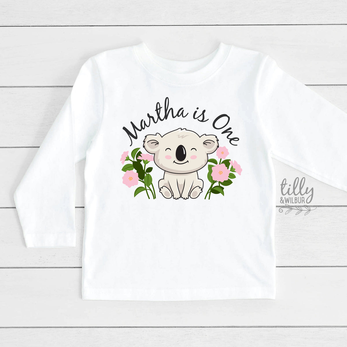 1st Birthday T-Shirt, Koala Birthday T-Shirt, Personalised Girls Birthday, Girls First Birthday Outfit, Girls Birthday Party, One Cake Smash