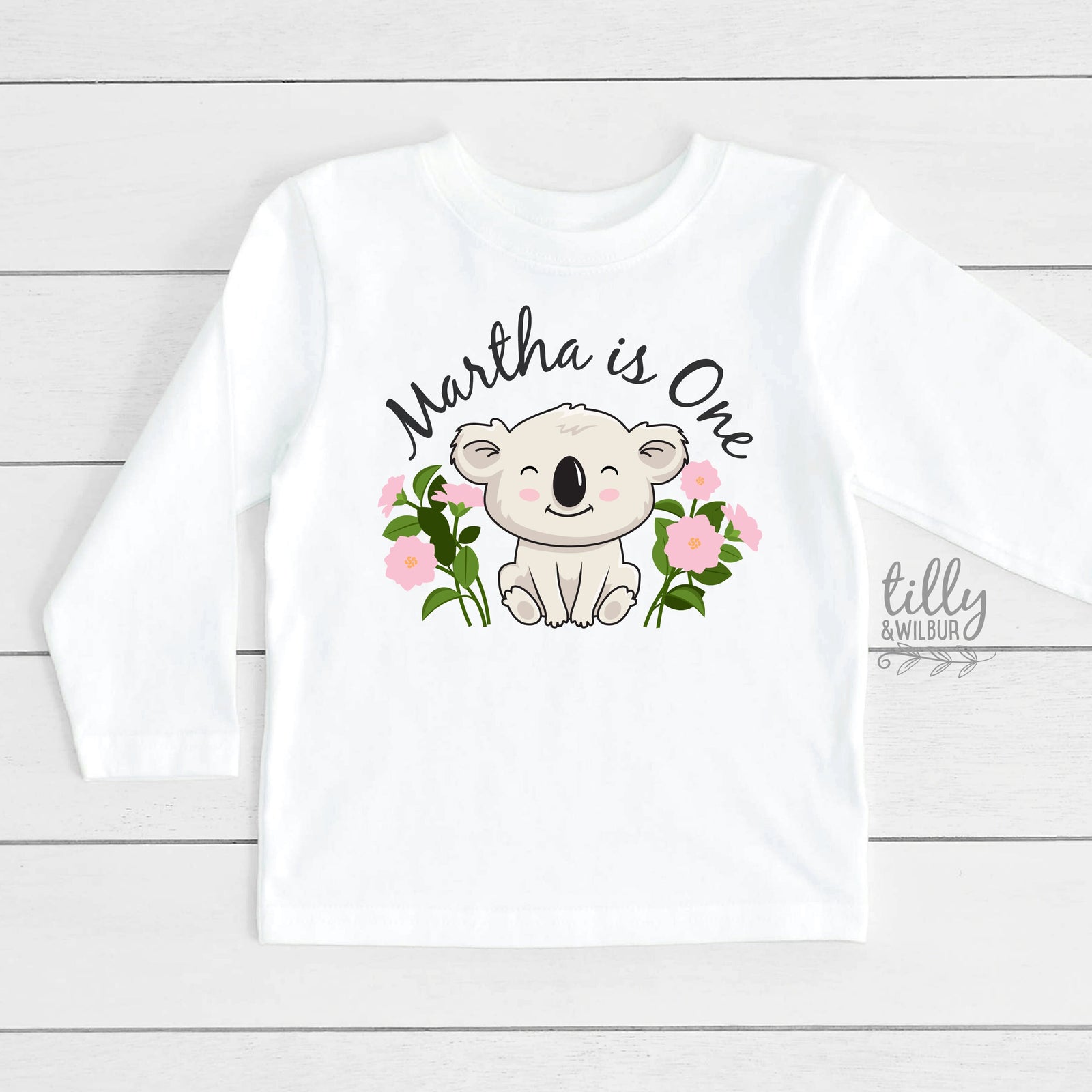 1st Birthday T-Shirt, Koala Birthday T-Shirt, Personalised Girls Birthday, Girls First Birthday Outfit, Girls Birthday Party, One Cake Smash