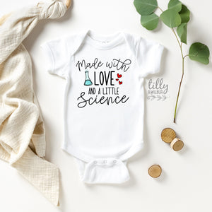 Made With A Lot Of Love And A Little Science Baby Bodysuit, Pregnancy Announcement Onesie, IVF Baby Gift, Worth The Wait, Miracle Baby Gift