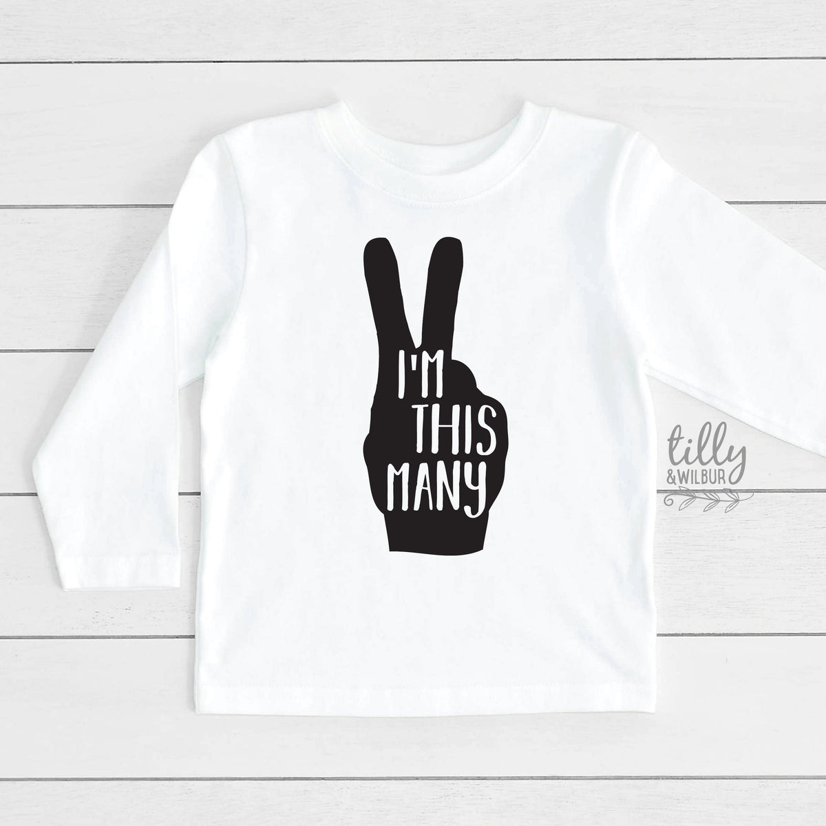 2nd Second Birthday T-Shirt, I&#39;m This Many T-Shirt, Two Finger Birthday T-Shirt, Two Birthday Gift, Boys 2nd Birthday, Boys Birthday T-Shirt
