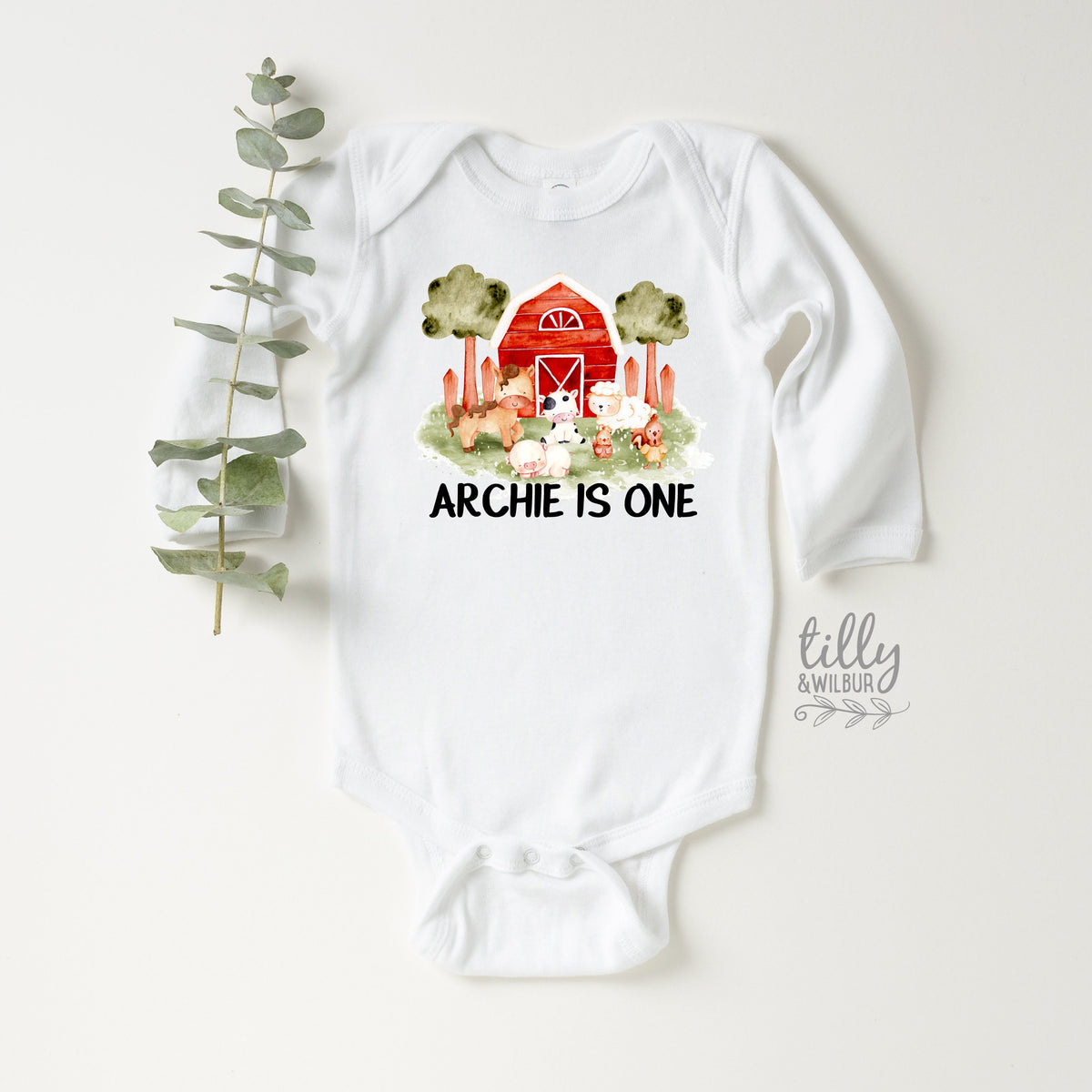 Farm Animal First Birthday Bodysuit, Farm Baby 1st Birthday Gift, 1st Birthday Boy Romper, 1st Birthday Baby Outfit, Farm Animal Party Theme